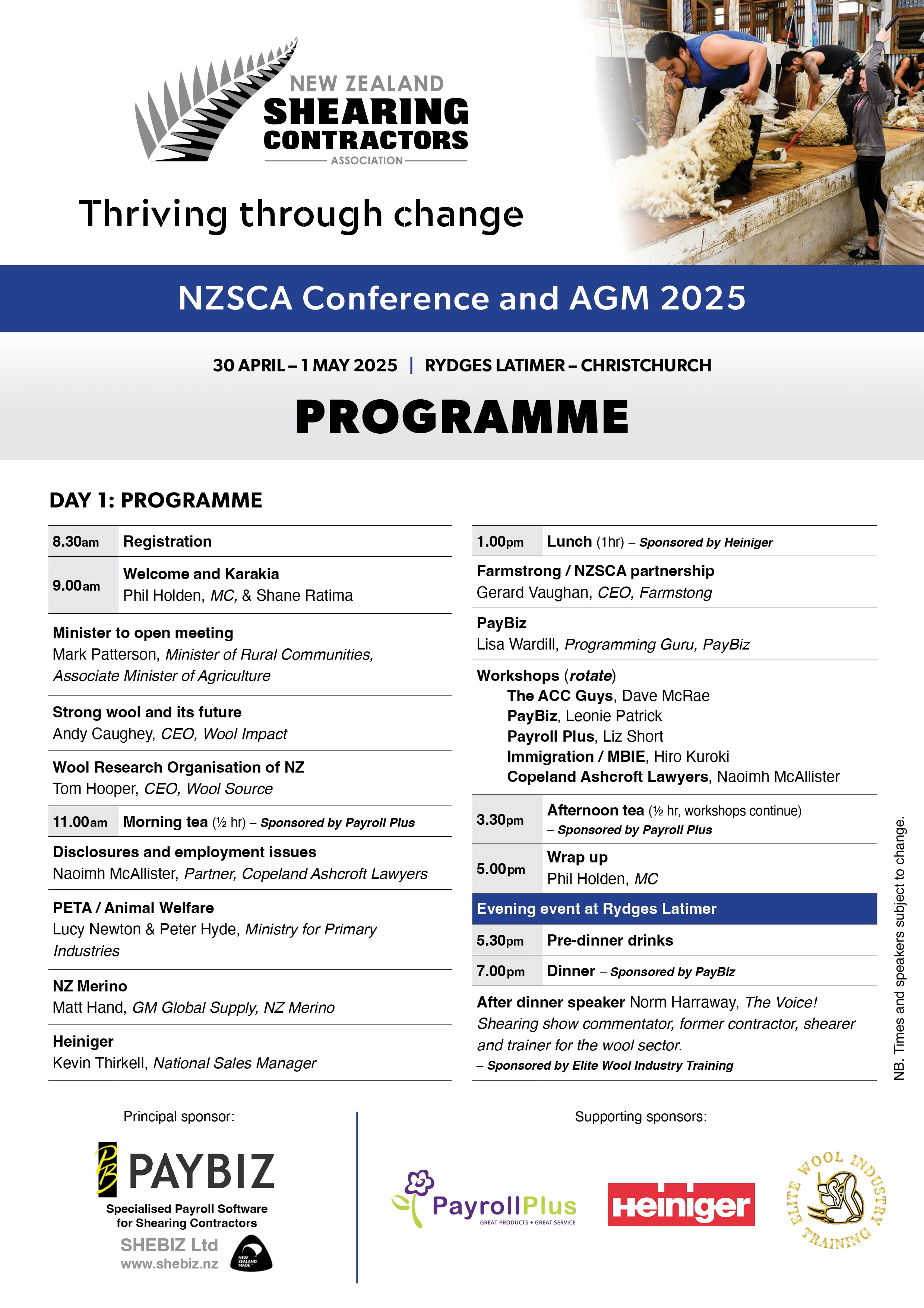 NZSCA Programme